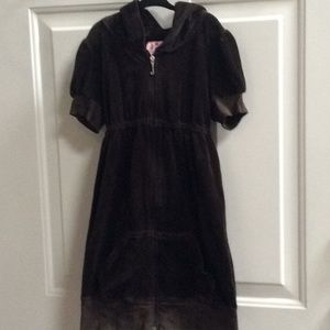 Juicy Couture brown velour girls dress Sz 8